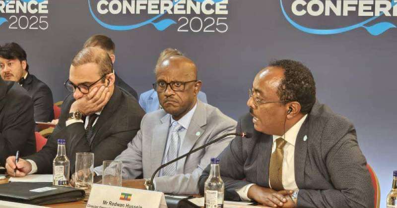 absence of Sudanese representation at the "London Sudan Conference 2025," but also the presence of Ethiopia